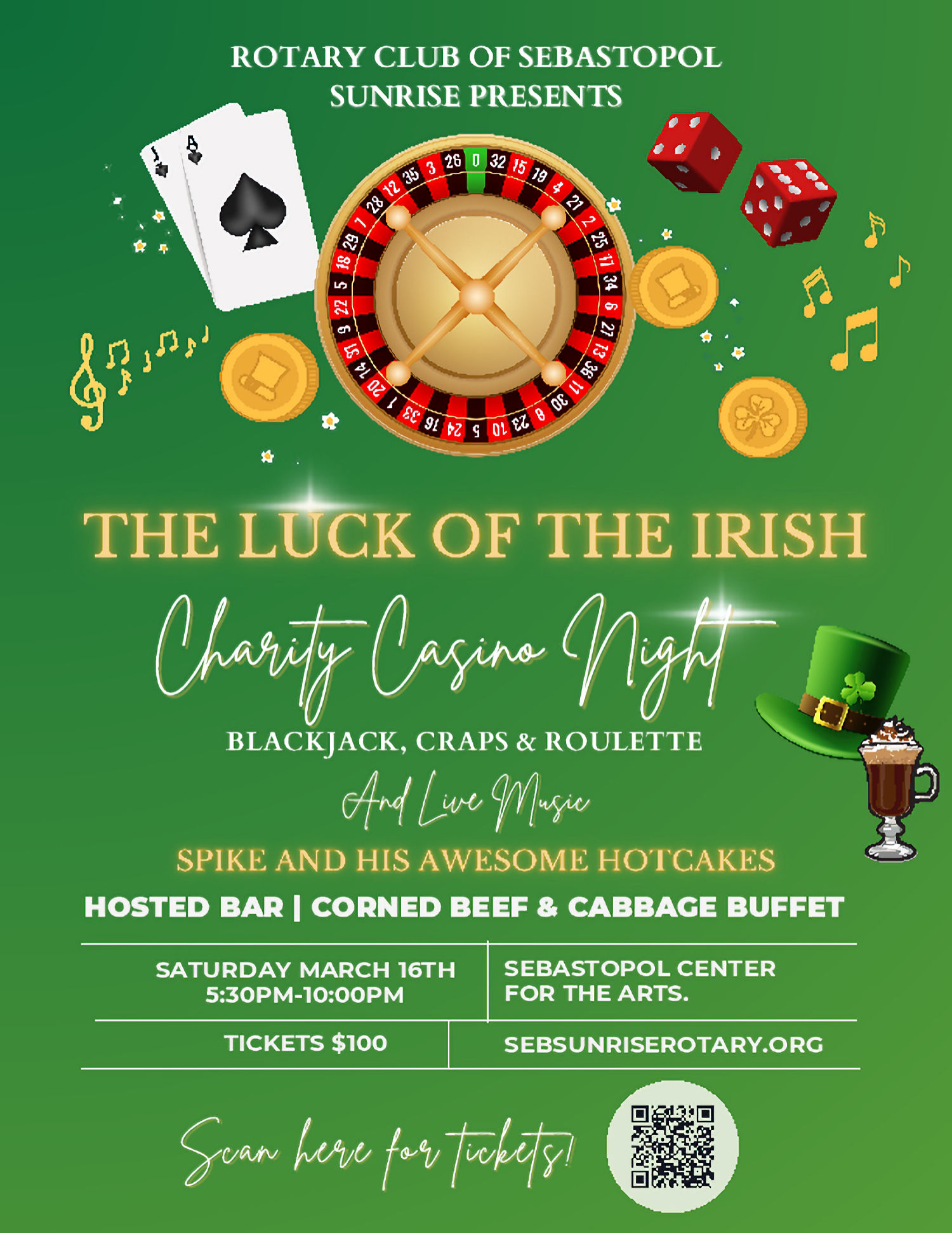 Rotary Fundraiser Luck of the Irish March 16